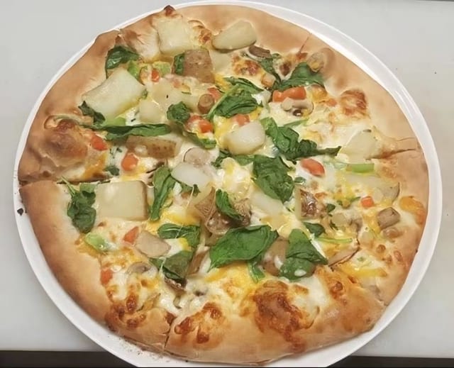 Breakfast Pizza - Vegetarian.