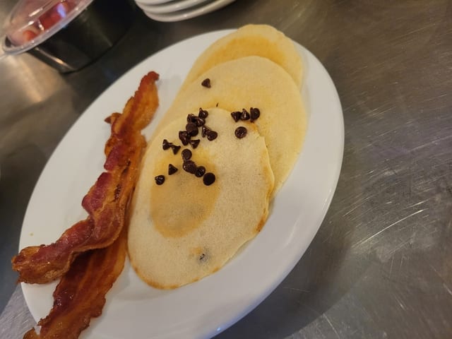 Mini Chocolate Chip Pancakes.