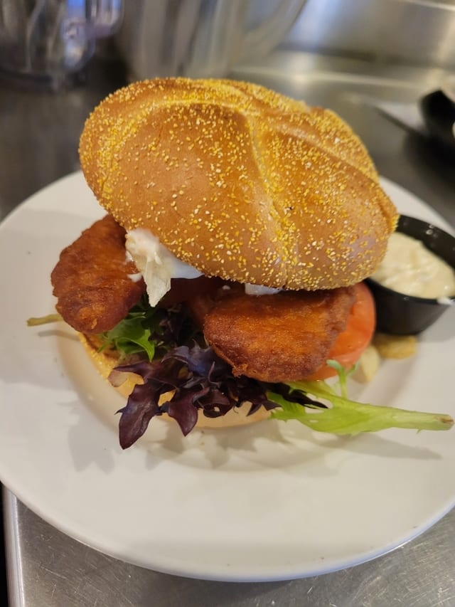 Fried Rockfish Sandwich.
